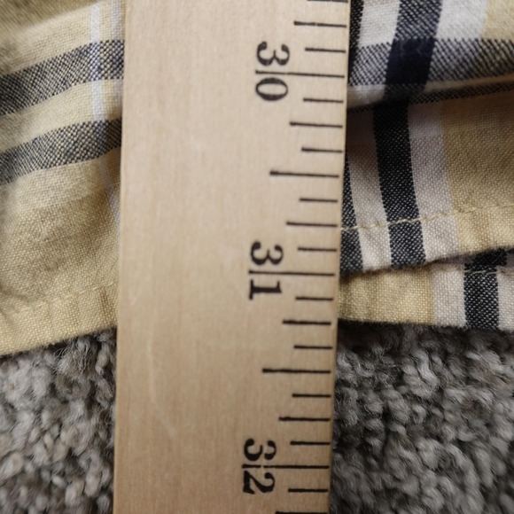 Walls Ranch Wear Shirt Mens XLT Beige Plaid Western Pearl Snap Cowboy Ranch Work - Picture 7 of 9